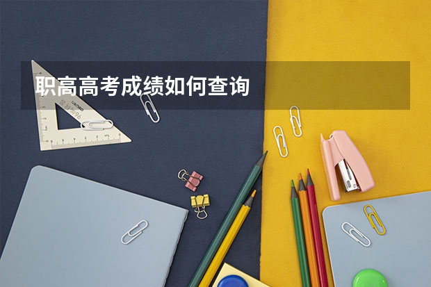 职高高考成绩如何查询