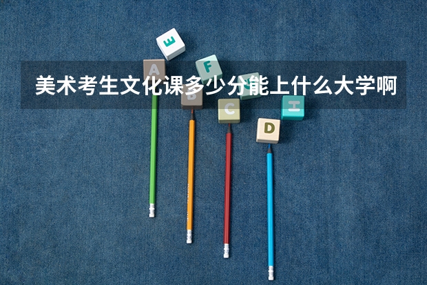 美术考生文化课多少分能上什么大学啊？
