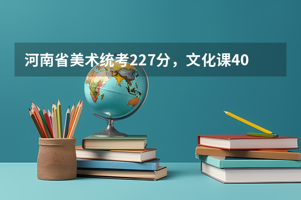 河南省美术统考227分，文化课400分能上什么大学