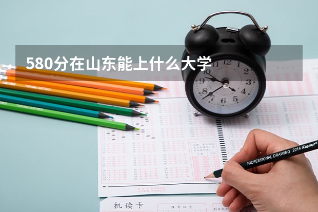 580分在山东能上什么大学