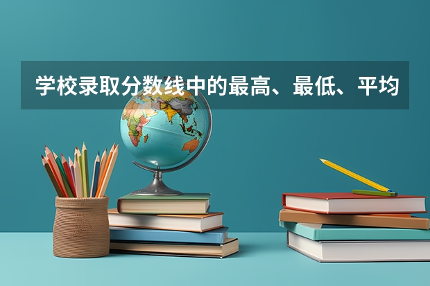 学校录取分数线中的最高、最低、平均,分别是什么意思???