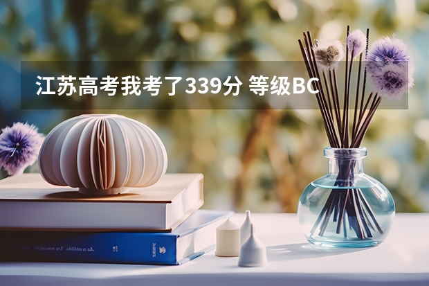 江苏高考我考了339分 等级BC 有哪些二本学校可以上