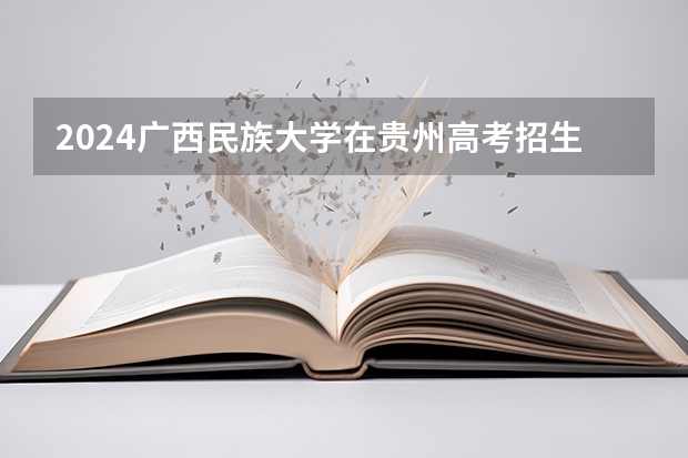 2024广西民族大学在贵州高考招生计划介绍