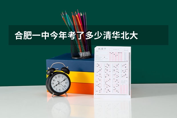 合肥一中今年考了多少清华北大