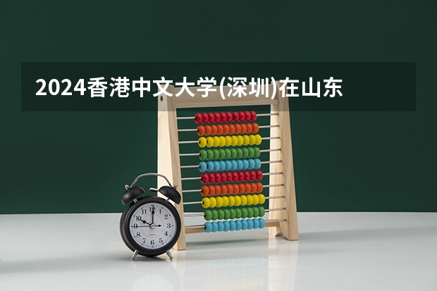 2024香港中文大学(深圳)在山东高考招生计划介绍