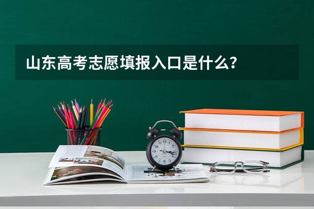山东高考志愿填报入口是什么？