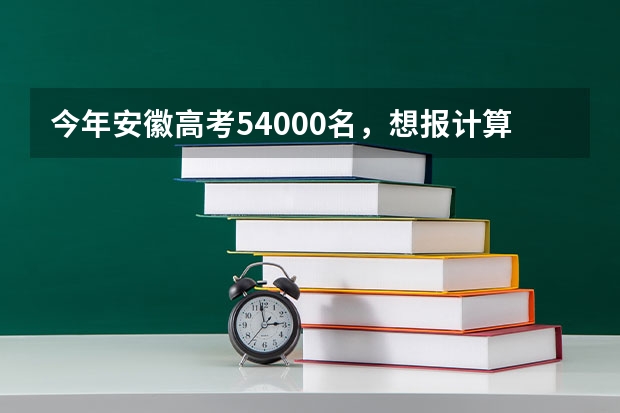 今年安徽高考54000名，想报计算机类的专业，安徽工程大学和安徽理工大学哪个建议。