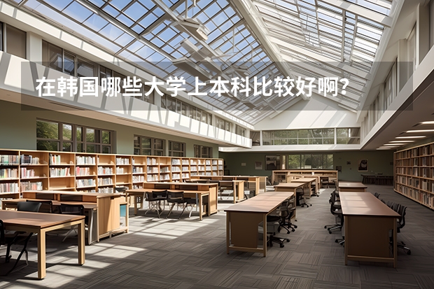 在韩国哪些大学上本科比较好啊？