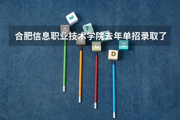 合肥信息职业技术学院去年单招录取了多少学生