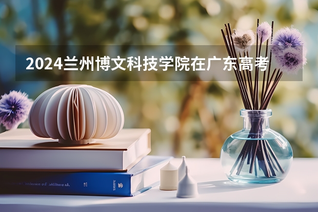 2024兰州博文科技学院在广东高考招生计划介绍