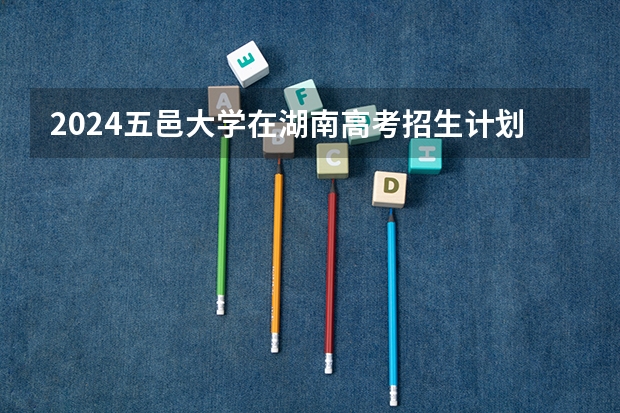 2024五邑大学在湖南高考招生计划介绍