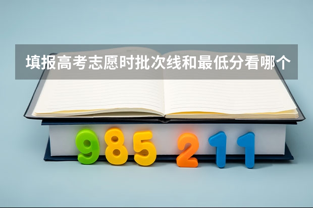 填报高考志愿时批次线和最低分看哪个