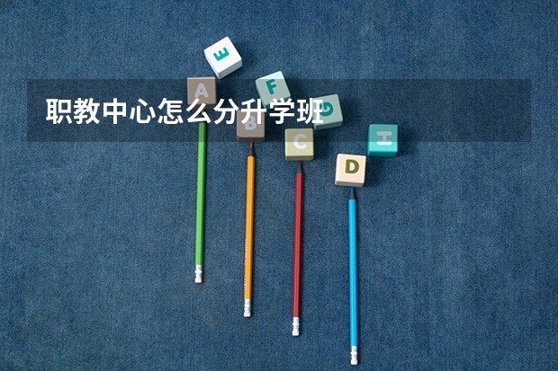 职教中心怎么分升学班