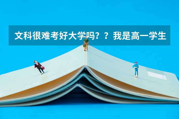 文科很难考好大学吗？？我是高一学生，马上就要分文理了，我理科很不好，文科好，可是别的人说文科难考...