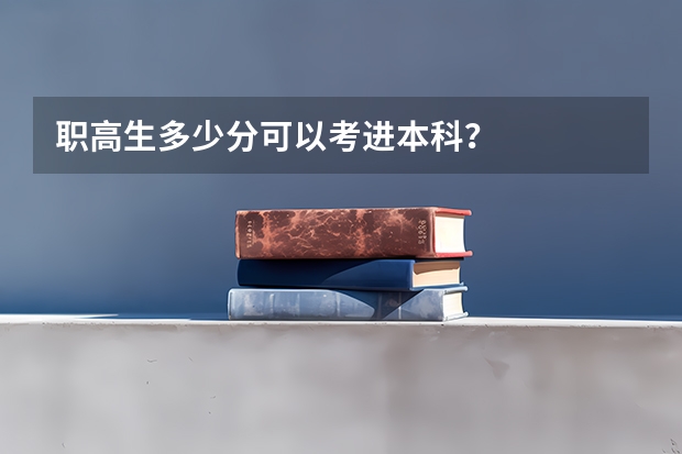 职高生多少分可以考进本科？