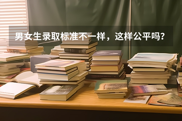 男女生录取标准不一样，这样公平吗？