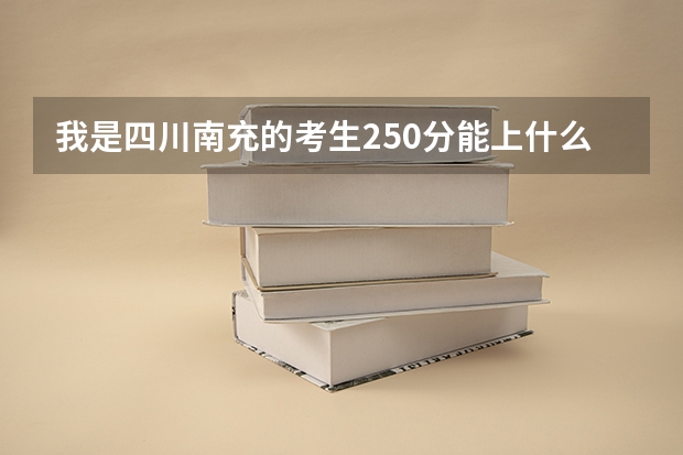 我是四川南充的考生250分能上什么学校
