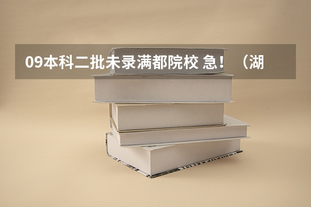 09本科二批未录满都院校 急!(湖州师范学院是一本还是二本)