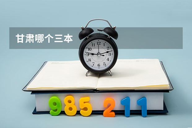 甘肃哪个三本
