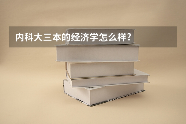 内科大三本的经济学怎么样?