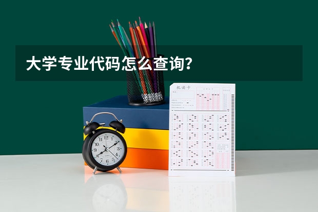 大学专业代码怎么查询？