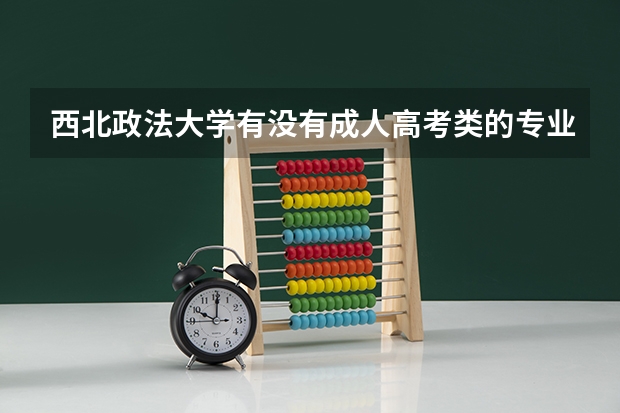 西北政法大学有没有成人高考类的专业？都有哪些？