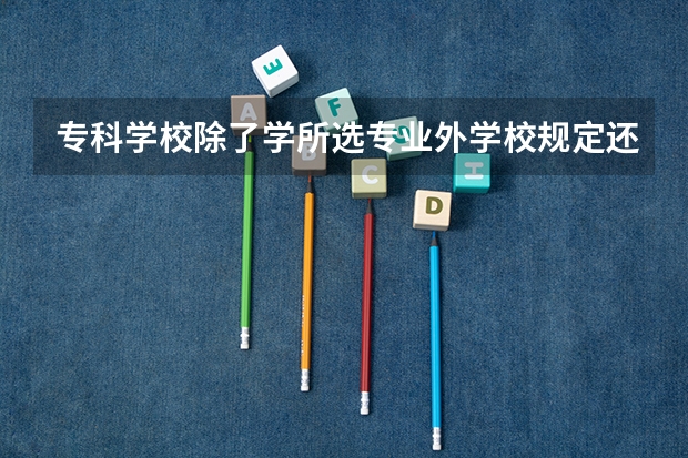 专科学校除了学所选专业外学校规定还要学什么?例如“语文,数学……?”