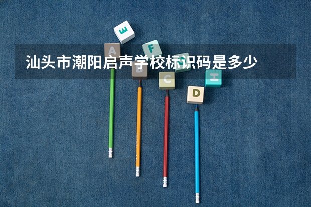 汕头市潮阳启声学校标识码是多少