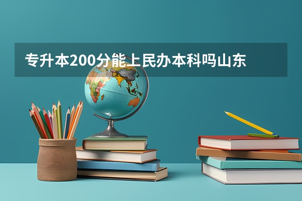 专升本200分能上民办本科吗山东