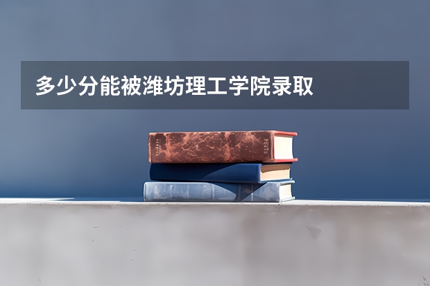 多少分能被潍坊理工学院录取