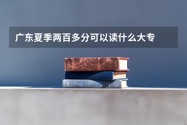 广东夏季两百多分可以读什么大专