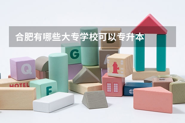 合肥有哪些大专学校可以专升本