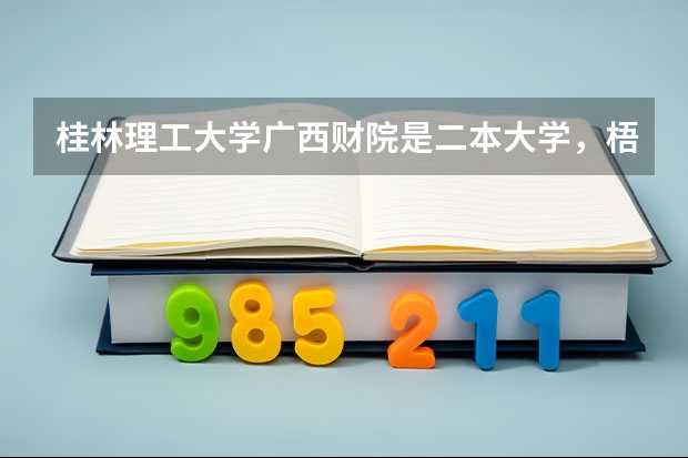 桂林理工大学广西财院是二本大学，梧州学院河池学院也是二本学校，他们有什么区别
