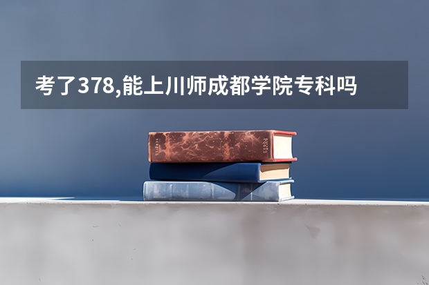 考了378,能上川师成都学院专科吗?
