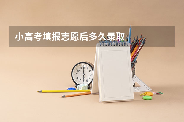 小高考填报志愿后多久录取