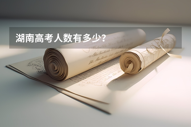 湖南高考人数有多少？