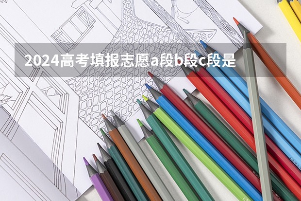 2024高考填报志愿a段b段c段是什么意思