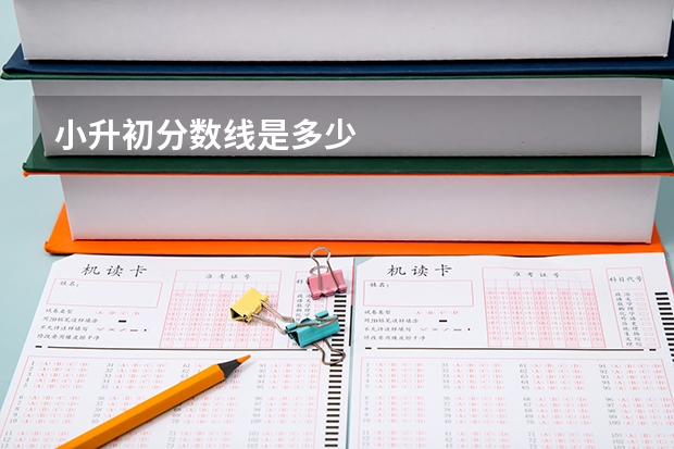 小升初分数线是多少