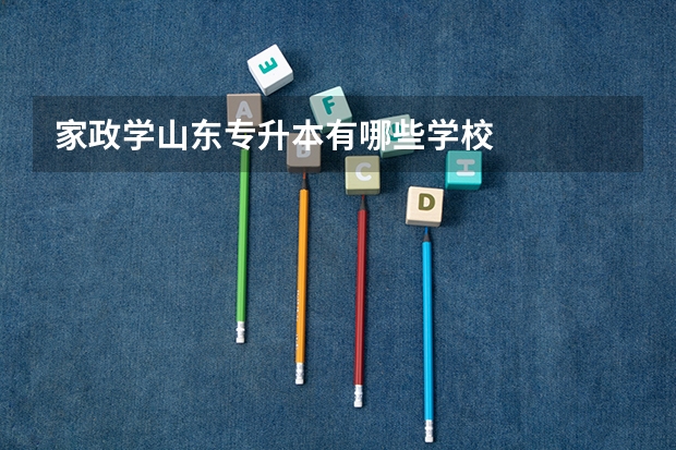 家政学山东专升本有哪些学校