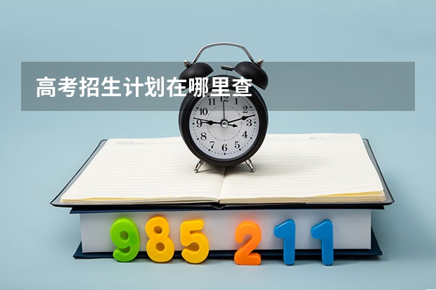 高考招生计划在哪里查