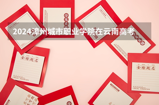 2024漳州城市职业学院在云南高考招生计划介绍