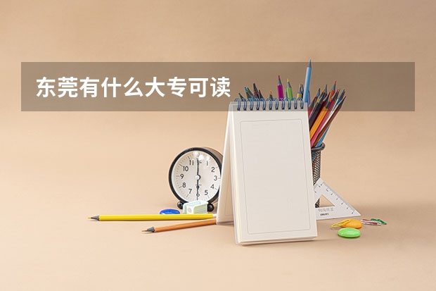 东莞有什么大专可读