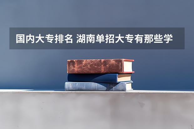 国内大专排名 湖南单招大专有那些学校可以考