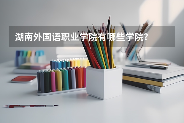 湖南外国语职业学院有哪些学院？