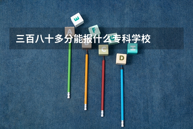 三百八十多分能报什么专科学校