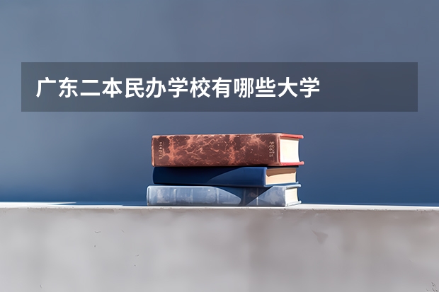 广东二本民办学校有哪些大学