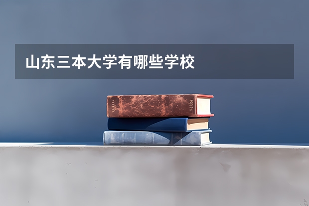 山东三本大学有哪些学校