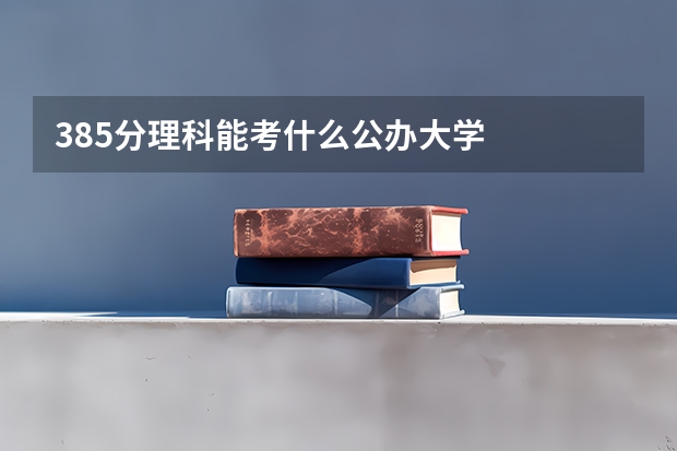385分理科能考什么公办大学