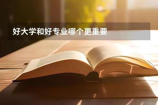 好大学和好专业哪个更重要