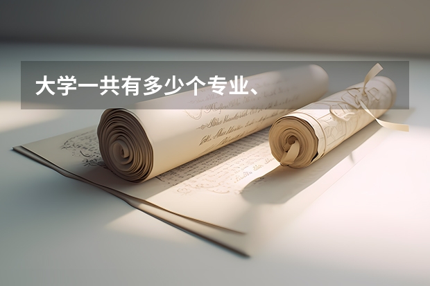 大学一共有多少个专业、